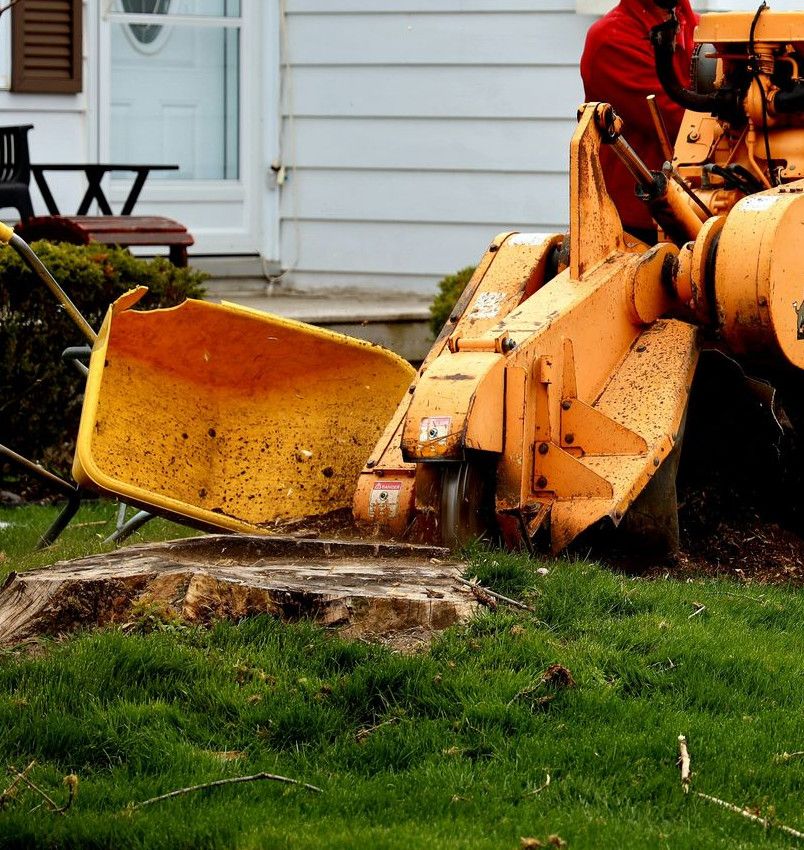 man in orange jacket sitting on yellow and black tractor